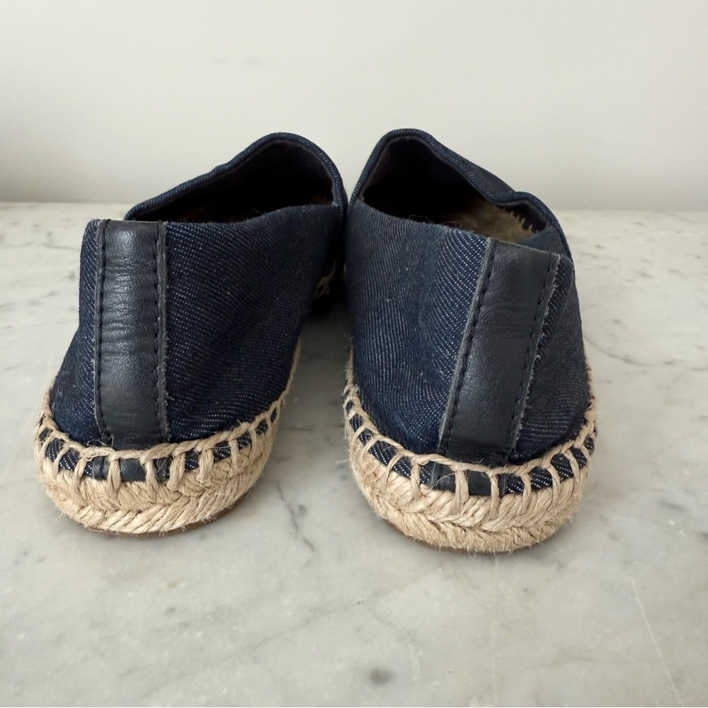 Tory Burch Dark Blue Denim Flat Espadrille size 8 - Picture 5 of 8